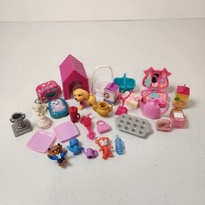 Lot of Barbie Doll House Toys Accessories Pets Dog Doghouse Kitchen